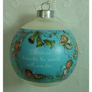 VINTAGE HALLMARK ORNAMENT-MARY HAMILTON 1981 CHRISTMAS GLASS BALL-NO BOX